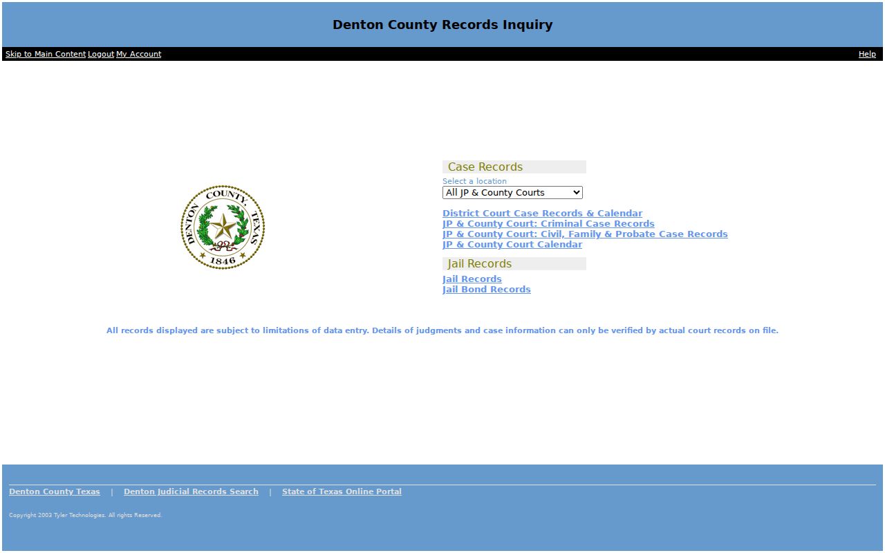 Lewisville resident lookup route through Denton County Justice1 public access