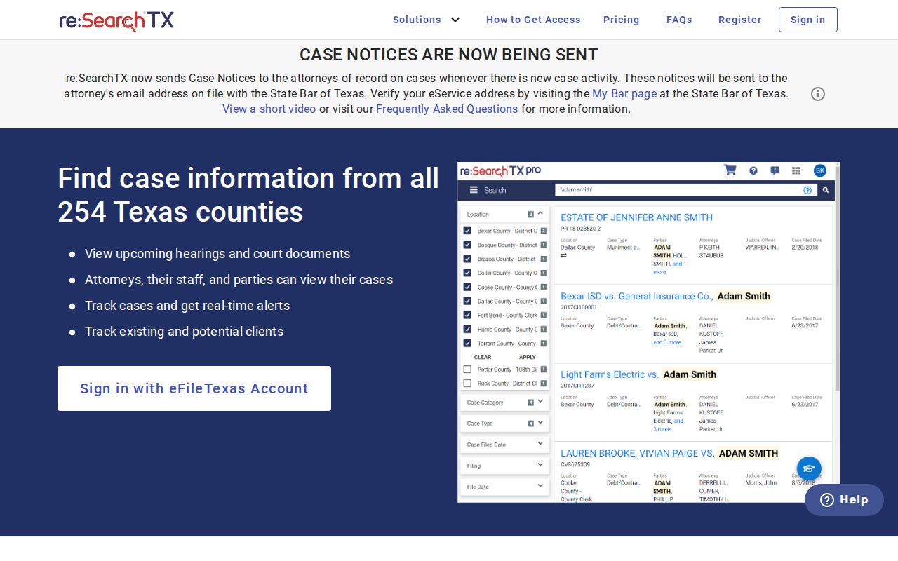 Lewisville resident lookup using Texas re:SearchTX court records